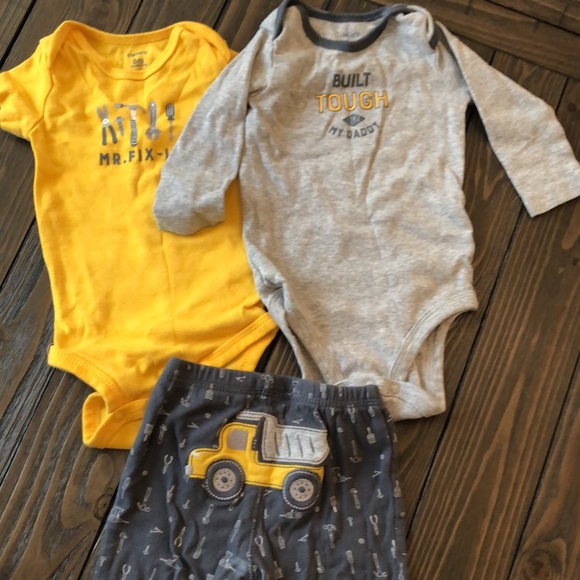 baby boy construction outfit